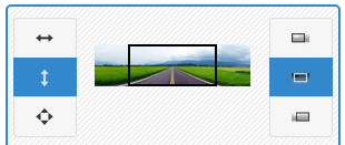 Screenshot of Image Slider Maker generator tool interface - showing image position set as fit to height, align center